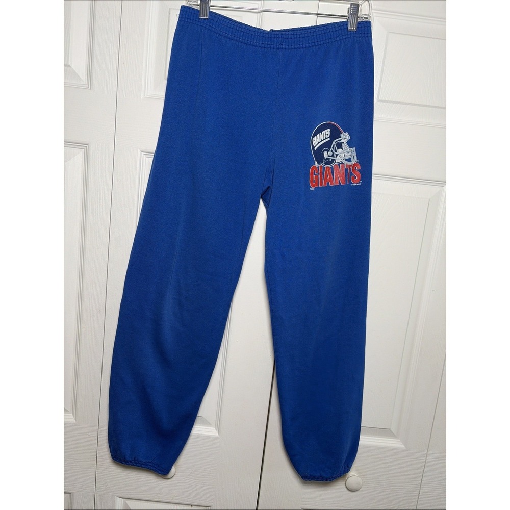 Trench Vintage 1994 NY Giants Sweatpants Mens Size M Blue NFL‎ Football Fleece